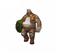 13cm x 8cm para Anime Big Belly Smoking Strong Man Fine Decal Funny Car Stickers