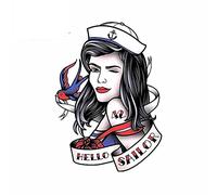 13cm x 9,3 cm para Sam Phillips Hello Sailor calcomanía fina vinilo revestimiento para coche Graffiti