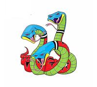 13cmx11.1cm para Cute Cartoon Rainbow Snake Laptop Car Stickers Nevera a prueba de arañazos