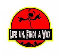 13cmx12.1cm For Life Uh Finds A Way Bumper Car Decal Vinyl Car