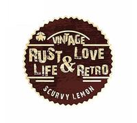 13cmx12.9cm para Rust and Love Life Retro Scurvy Lemon Decoración impermeable Coche