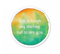 13cmx13cm para Life Is Tough Sign pegatinas divertidas para coche RV VAN DIY Fine