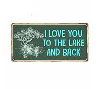 13cmx6.5cm para I Love You To The Lake and Back Sign Funny