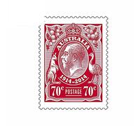 13cmx9.6cm para King George V Centenary of Stamps Australia Post Fashion Decal