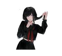 13cmx9.8cm para The Girl Teased Her Hair vinilo pegatinas de coche parabrisas Anime