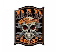 13cmx9.9cm para VINTAGE SIGN Made USA Dad The Man Fine Decal Vinilo