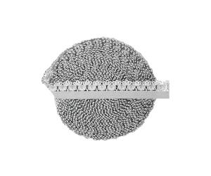13mm Picot Loop Crown Frilly Lace Trim Elásticos Bandas de LICRA Diadema Lencería Vestido Costura Artesanal(Light Silver,30 Yards)
