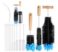 13PCS Cepillo Limpia Botellas por Dentro: Cepillo Limpia Biberones 33/28/20,5cm, Limpiador Botellas por Dentro de Nylon y Acero Inoxidable, para Botella de Cristal Sodastream Biberones Pajita Termo