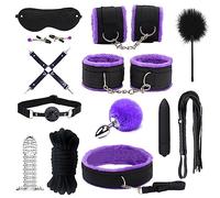 (13PCS) foam shaft roller wolf tooth stick yoga suministros foam shaft muscle relaxation roller shaft slim leg massage shaft yoga columnB34-01 (Morado)