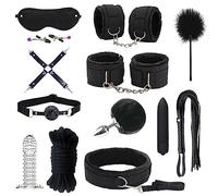 (13PCS) foam shaft roller wolf tooth stick yoga suministros foam shaft muscle relaxation roller shaft slim leg massage shaft yoga columnB34-01 (Negro)