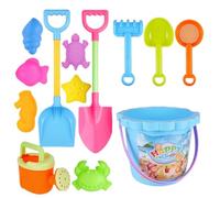 13Pcs Kids Beach Sand Toys Set - Bucket Shovel Rake Castle Molds