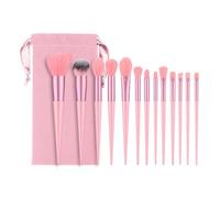 13Pcs Makeup Brushes Set, Super Soft Make Up Brush Set, with Portable Storage Bag Make Up Tool, Premium Foundation Brushes, For Concealers Eyeshadow Lip Gloss Make Up Brush Kits (Pink)
