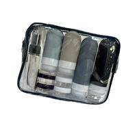 13Pcs Silicone Travel Bottles Set Leakproof Toiletries Containers Kit with Zipper Bag for Business Travel(Noir)
