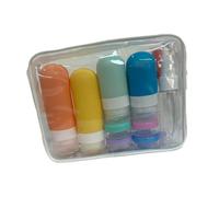 13Pcs Silicone Travel Bottles Set Leakproof Toiletries Containers Kit with Zipper Bag for Business Travel(Geel)