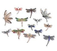 13PCS Vintage Animal Insect Broche Pin Set élégant strass simulé perle corsages écharpe clips bijoux accessoires