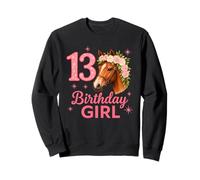 13th Birthday Horse Girl Turning Nine Cowgirl Pony Party Sudadera