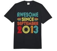 13th Birthday Idea Awesome Since September 2013 13 Years Old Comfort Colors Adult Heavyweight T-Shirt