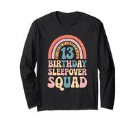 13th Birthday Sleepover Squad Official Teenager Party Boho Manga Larga