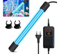 13W UV acuario lámpara esterilizador con temporizador, luz subacuática UV con ventosa, UV anti-bacterias, lámpara esterilizador UV para la limpieza de acuario, tanque de pesca, estanque
