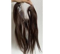 13x2 Full Lace Frontal Haareil Haareil Echthaar von Ohr zu Ohr mit verstellbarer Gummiband for den Haareinsatz Agrega HaarVolumen (Light brown)