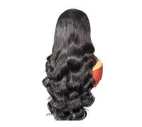 13x6 HD Lace Front Pelucas de Pelo Humano 180 Densidad Sin Pegamento Prearrancado Color Negro Natural Peluca Ondulada para Mujeres Negras Agrega Volumen de Cabello (36 pulgadas)