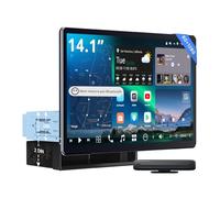 [14,1" QLED] ATOTOZONE Radio Android AI 1 y 2 DIN, 8G+128G, Pantalla Flexview, Sonido 7.1.2 CH, 4G LTE, WiFi de Doble Danda, 36B-EQ, CarPlay y Android Auto inalámbricos, HDMI IN, X10G141E-EU06