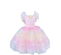 ,14,140,Vestido tutú de Ballet para niñas, Trajes de Baile Leotardo de Baile con Falda Falda para competición Baile
