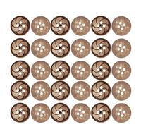 14-15mm 100 unids/bolsa botones redondos de 4 agujeros herramientas para coser accesorios Artesanías hechas a mano botón de madera DIY (206)