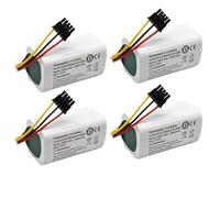 14.4V 3400mAh Rechargeable Li-ion Battery Pack,Compatible For,Compatible For xiaomi,Compatible For ，Compatible For mijia，,Robot Vacuum Mop 2 Lite MJSTL(4pcs)