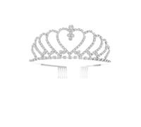 14.5 * 3cm Pearl Crystal Bridal Crown para boda tiara princesa reina corona diadema nupcial para niñas para mujeres