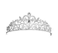 14.5 * 3cm Pearl Crystal Bridal Crown para boda tiara princesa reina corona diadema nupcial para niñas para mujeres