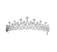 14.5 * 3cm Pearl Crystal Bridal Crown para boda tiara princesa reina corona diadema nupcial para niñas para mujeres