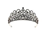 14.5 * 6cm Crown de novia de cristal retro para boda tiara princesa reina corona negros negros diadema nupcial