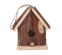14,6x12,4x8cm/5,7x4,9x3,1in Casa de pájaros de Madera de Abeto Colgante, Cajas Nido de casa de pájaros Colgantes de Estilo Retro para jardín al Aire Libre, Porche, cabañas de Campo