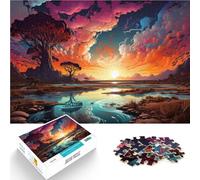 14.96" x 20.47" Rompecabezas de 1000 piezas para adultos, hermosos paisajes, juguete educativo y educativo, con póster y hoja de preguntas y respuestas surtidas
