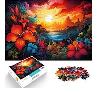 14.96" x 20.47" Rompecabezas de 1000 piezas para adultos Islas Canarias, juego estimulante, juguetes con póster y tarjeta de preguntas y respuestas