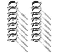 14 Abrazaderas para Tubos de 50mm con Amortiguación de Goma - Juego de Soportes de Pared para Tuberías - Incluye Tornillos y Tacos - Ideal para Fontanería, HVAC y Sistemas de Calefacción