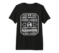 14 años de ser increíble 14 cumpleaños Hombre Camiseta Premium