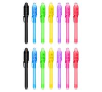 14×Bolígrafo de Tinta Invisible, Lápiz Espía con rotulador mágico de luz UV, Bolígrafos de Mensaje Secreto para Niños y Fiestas!