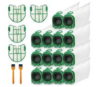 14 Bolsas de Aspiradora, Bolsas Aspirador para Vorwerk Kobold VB100, Con 4 Filtros de Motor, 2 Cepillos,Bolsas de Limpieza de Repuesto Para Vorwerk Kobold VB100, Instalación Fácil, Alta Durabilidad
