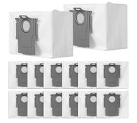 14 bolsas de polvo para aspiradoras para Roborock S8+/ S8 Pro Ultra/ S7 MaxV Ultra/ S7 Pro Ultra/ Q7 Max+/ Q7 Max+ Plus/ Q7 Max/ Q5+, bolsas de filtro de repuesto de gran capacidad.
