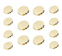 14 botones planos de metal, 8 piezas de 20 mm y 6 piezas de 25 mm para mujer, chaqueta masculina, botón de camisa y pantalones (dorado)