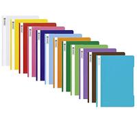 14 carpetas A4 de Brunnen de colores surtidos, lámina de polipropileno transparente (14 colores)