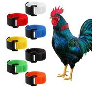 14 collares de gallo sin cuervo para detener el cuervo, cinturón ajustable de nailon antirruido para pollos, collar humano sin cuervo para evitar que los pollos griten, 7 colores