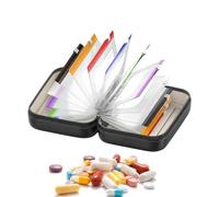 14 Color Coded Waterproof Pill Bags Set | Travel Supplement Pouch Case