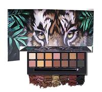 14 colores paleta de sombras de ojos tigre mate brillo impermeable a prueba de manchas maquillaje pigmentado de larga duración (A1)