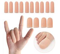 14 cunas de silicona para dedos, protectores de dedos de gel para las puntas de los dedos, tapas suaves y reutilizables, ideales para dedos en gatillo, eccema de mano, agrietamiento de dedos, artritis