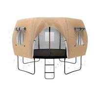 14 ft Trampoline Shade - Weather Resistant Sunblock Cloth, Durable UV Protective Cover | Garden Patio Backyard Playground Lawn Outdoor Protection Support for Safety Fun Outdoor Play