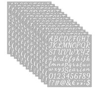 14 hojas, 1176 piezas de calcomanías de vinilo autoadhesivas para álbumes de recortes, calcomanías de números del alfabeto, kit de letras de vinilo pequeñas para manualidades, álbumes de recortes