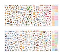 14 hojas Pegatinas Scrapbooking Estaciones, más de 1050 Stickers